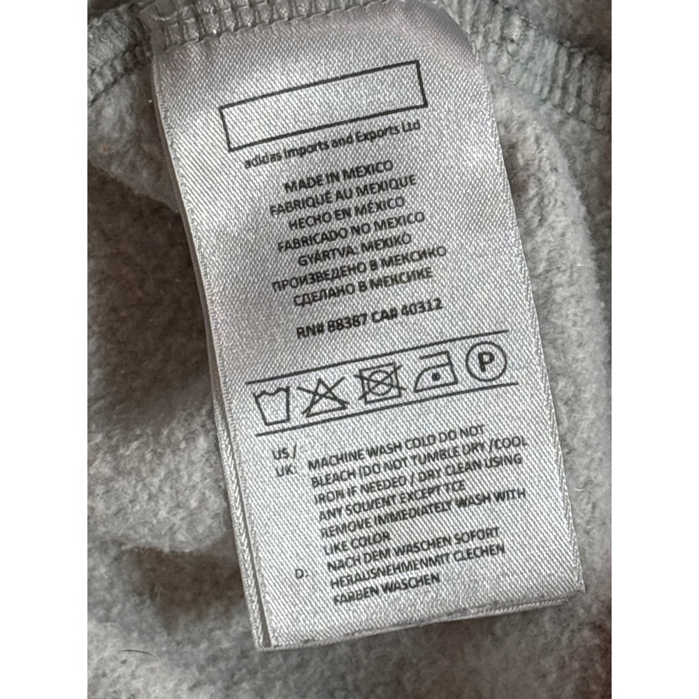Adidas Originals Mens Heather Grey Graphic Trefoil Raglan Sweatshirt Medium M - Picture 8 of 11